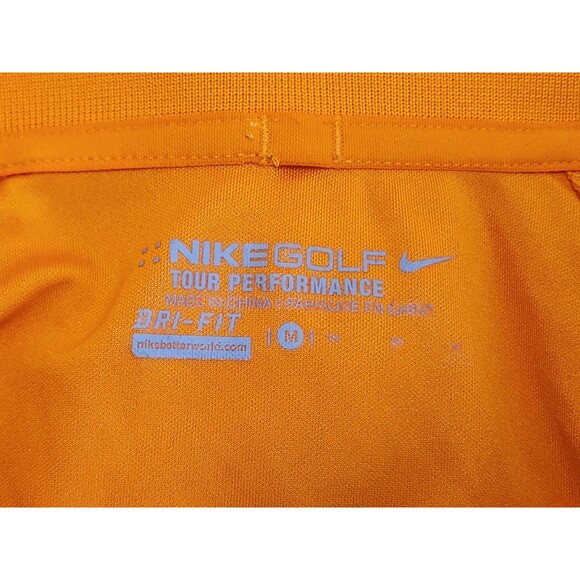 Nike Golf Tour Performance Polo Men's M Orange Short Sleeve Dri-Fit Stretch‎ - Picture 4 of 6